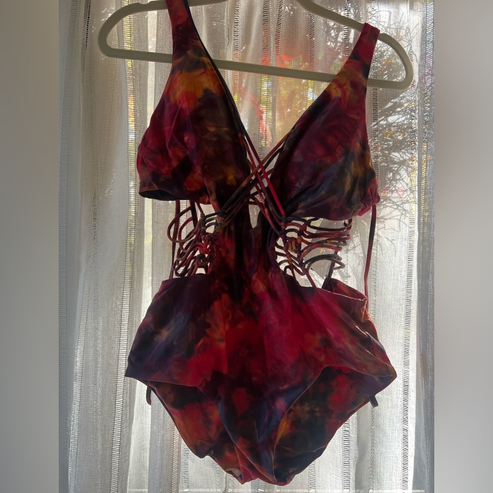 BECCA one piece tie dye bathing suit